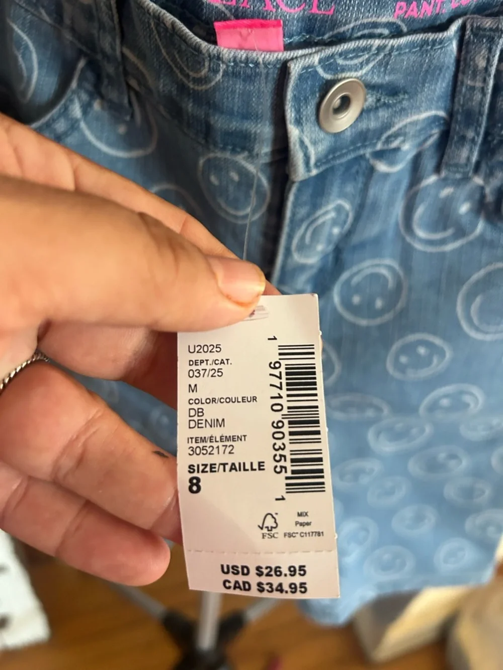 The Children's Place Light Blue Denim Smiley Face Shorts